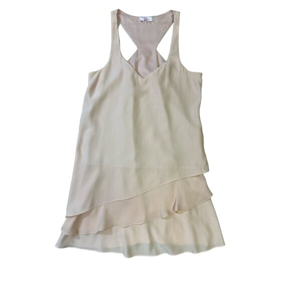 PARKER Eve Combo Sleeveless Layered Dress in Blush Pink Silk Sz XS - Picture 7 of 13